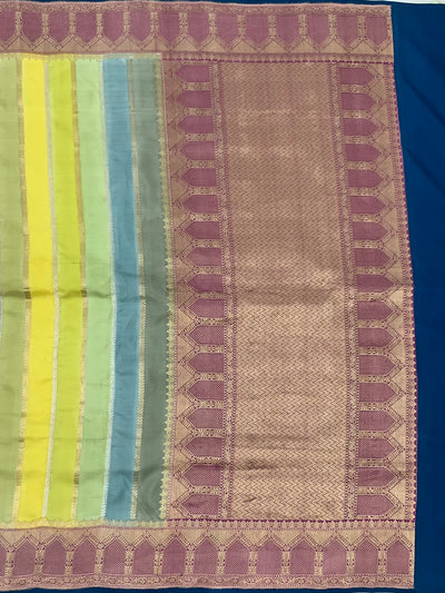 Mashru Silk Saree In Multi-Color
