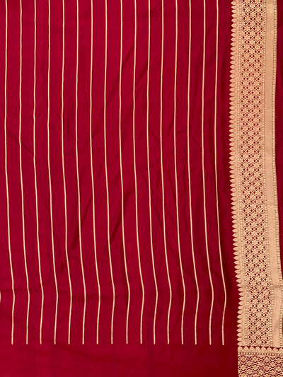 Mashru Silk Saree Maroon In Colour