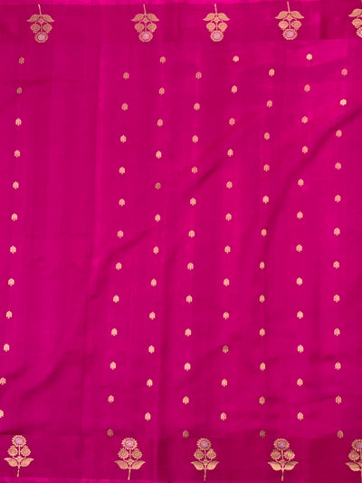 Chanderi Silk Saree Pink In Colour