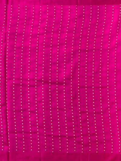 Chanderi Silk Saree Pink In Colour
