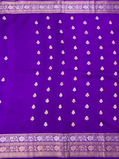 Chanderi Silk Saree Violet In Colour