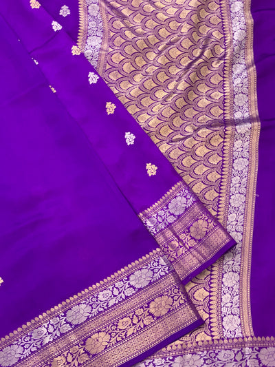 Chanderi Silk Saree Violet In Colour