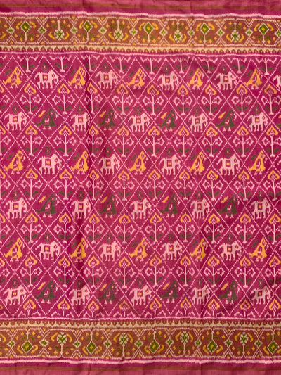 Rajkot Patola Saree Pastel-Pink In Color
