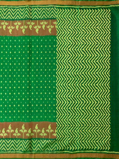 Rajkot Patola Saree Green In Color