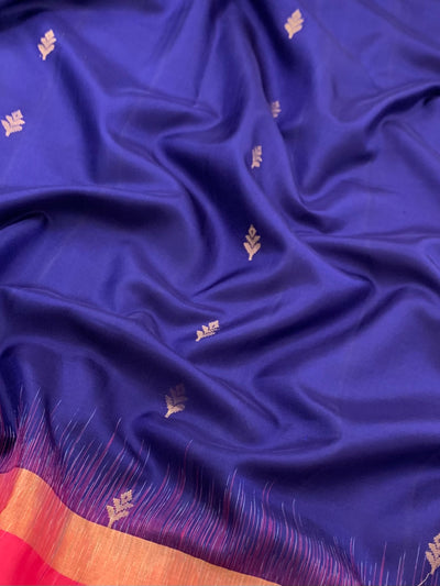 Soft Silk Saree Violet In Colour