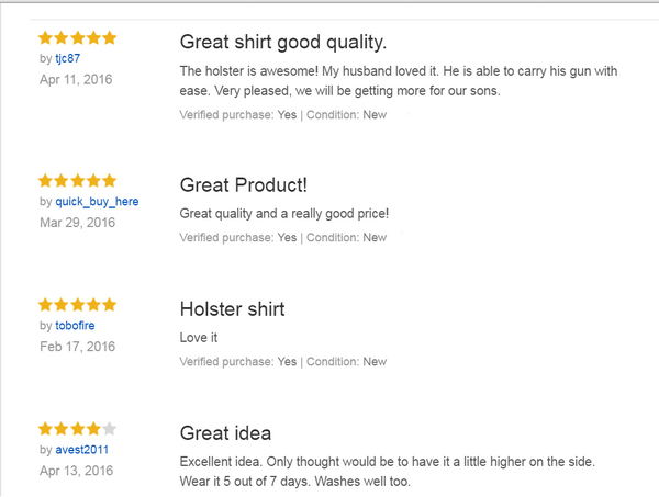 Gun shirt reviews