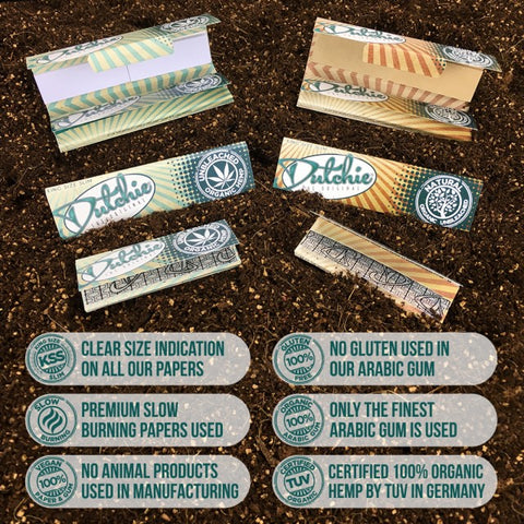 Dutchies hand rolling smoking papers - organic- unbleached premium