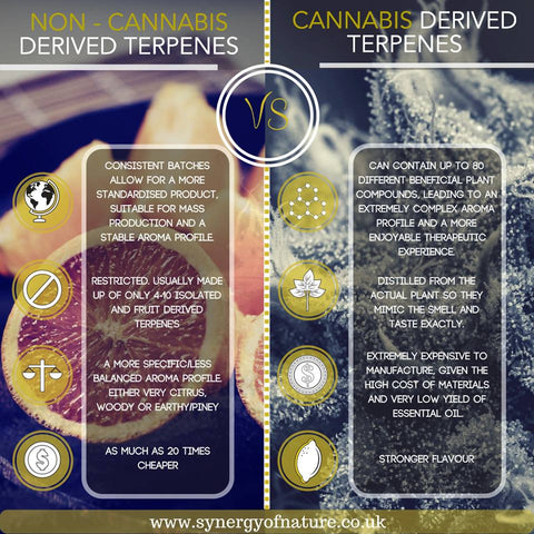 Cannabis vs Non Cannabis terpenes UK