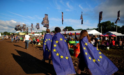 Choose Eu - festival Goers at Glastonbury 2016 make a statement 