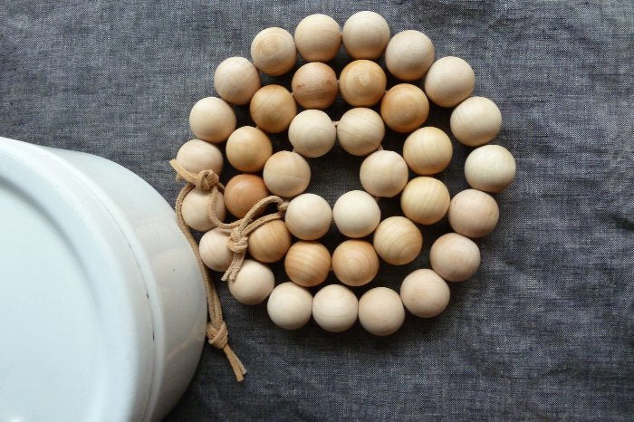 AMM blog wooden beads trivet