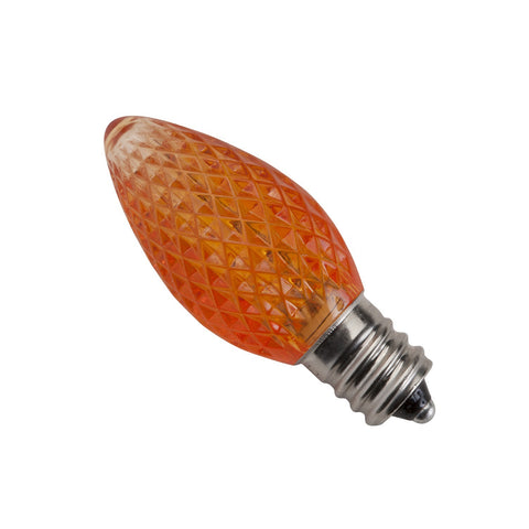 Seasonal Source - LED-C7-ORG - C7 LED Professional Grade Replacement Bulb, Orange, 120V, Box of 25 - Seasonal Source