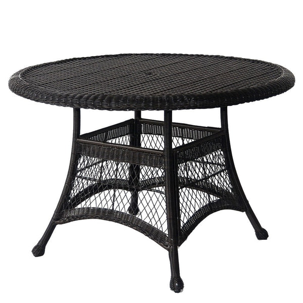 Jeco, Wicker 44 Inch Round Dining Table – Yard Outlet