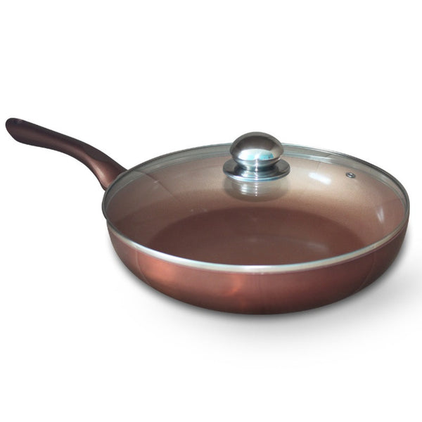 small frying pan with glass lid