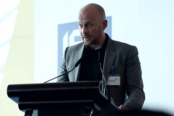 Ojee CEO Matt Hulbert at the IFB Launch in Shanghai