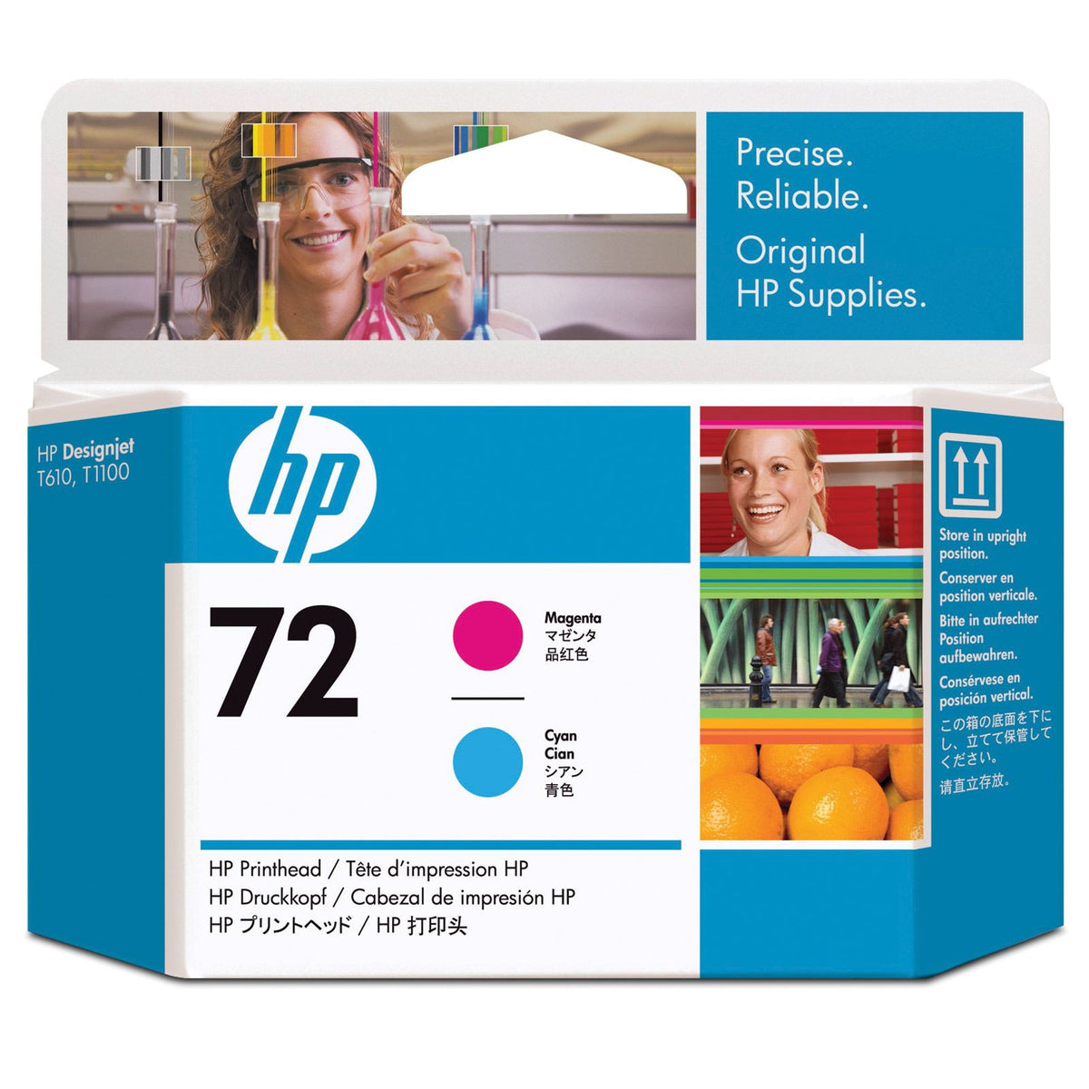 まとめ) HP72 プリントヘッド マゼンタ／シアン C9383A 1個 〔×10セット〕-