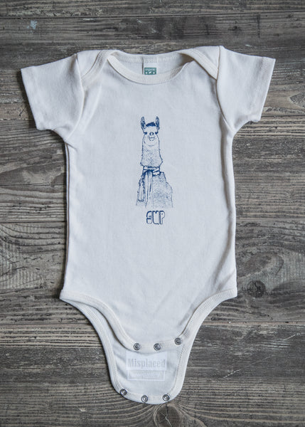 llama onesie baby