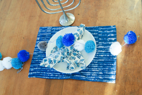 Blue Hanukkah Table Runners Table Setting TIps