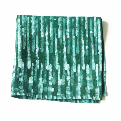 green batik print napkins, ethically sourced