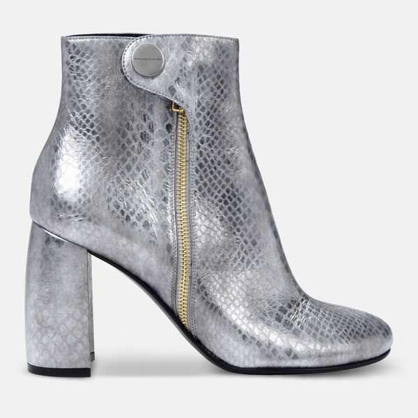 womens silver ankle boots