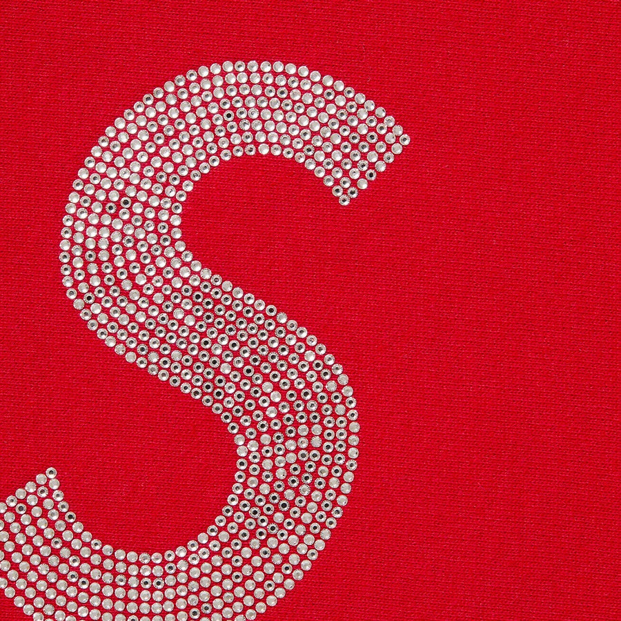 Supreme Swarovski® S Logo Hooded Sweatshirt- Red