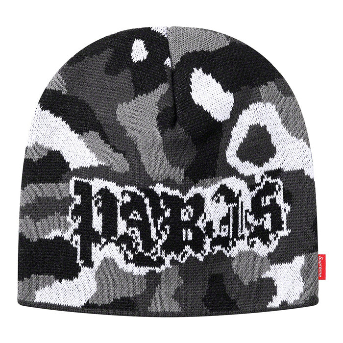 supreme paris camo beanie