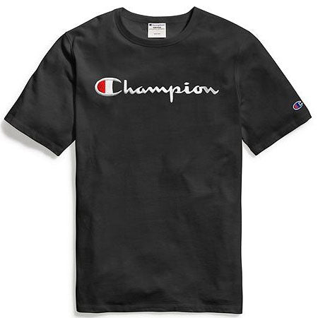 champion embroidered chest logo tee