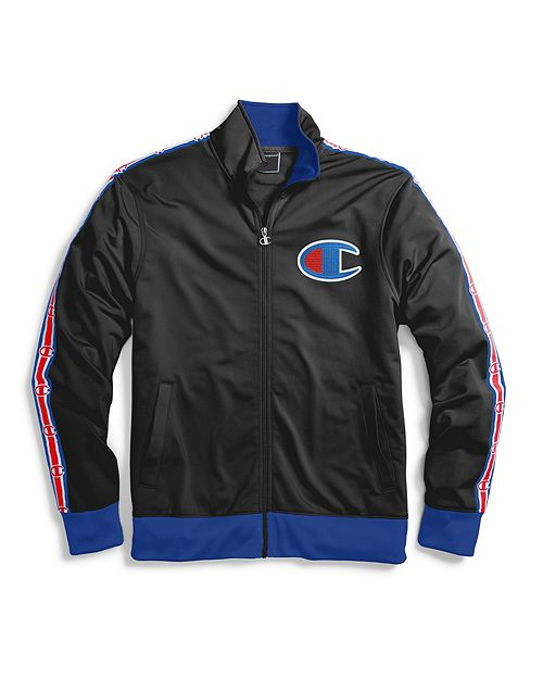 champion men's woven track jacket