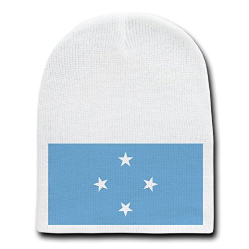 Federated States of Micronesia - National Flags - White Beanie Skull Cap Hat