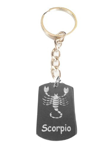 Zodiac Signs Sign Scorpio Scorpion Logo - Metal Ring Key Chain Keychain