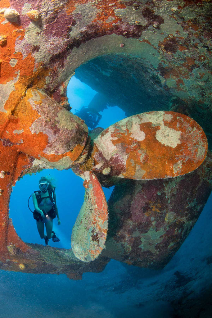Shipwreck Yap Micronesia Copyright David Fleetham Ikelite