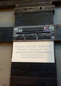 Letterpress letters on printing block