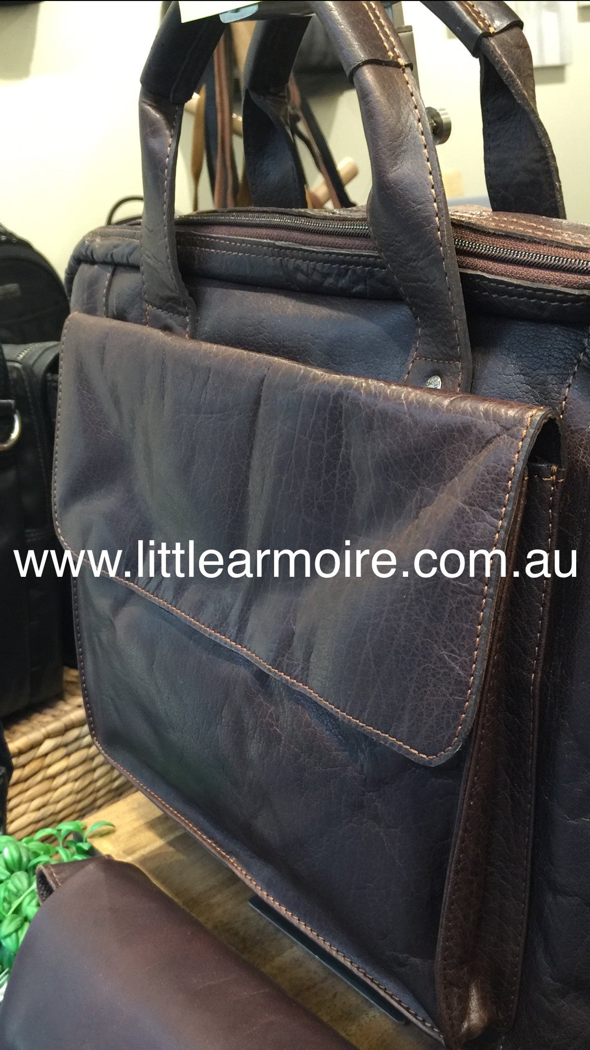 RH-7002 Turku Vintage Brief / Satchel Laptop Bag - Little Armoire - Online Leather Goods Store Australia