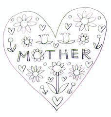Lucy Loveheart Mothers Day colouring in sheet