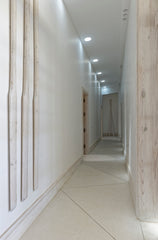Hallway with light shafts