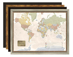 Choose Your Frame Personalized World Map