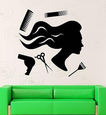 Wall Sticker Vinyl Decal Sexy Girl Hair Stylist Hairdresser Salon Unique Gift (ig2114)