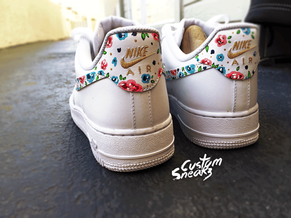 air force ones with flowers