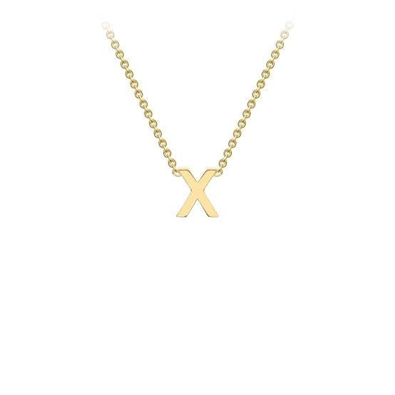 Yellow Gold Petite Initial Necklace