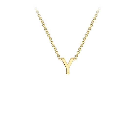 Yellow Gold Petite Initial Necklace