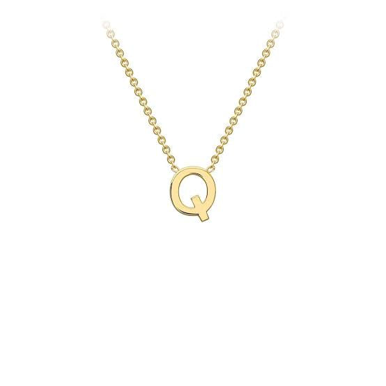 Yellow Gold Petite Initial Necklace