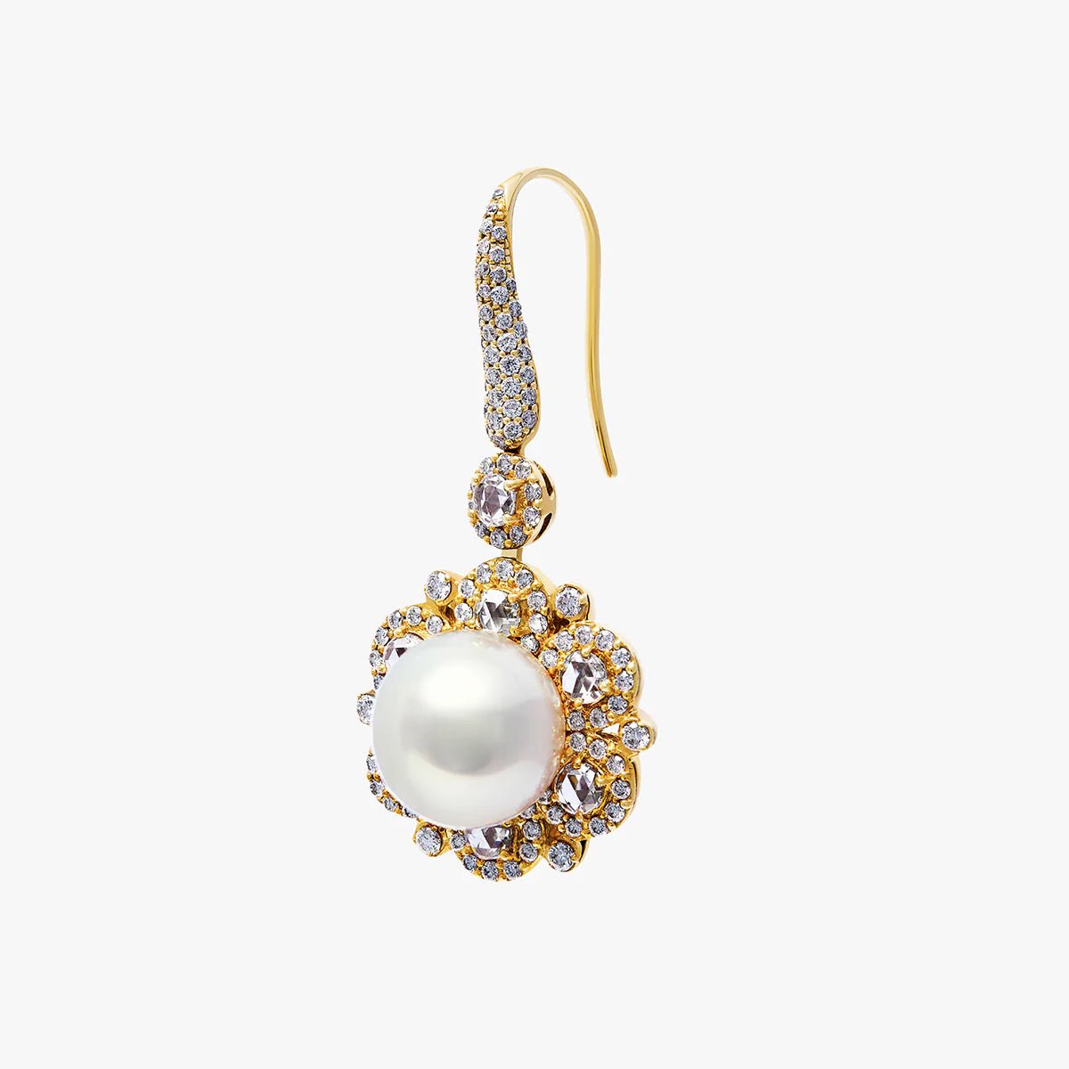 Autore South Sea Pearl & Diamond Earrings - Aurum Jewels