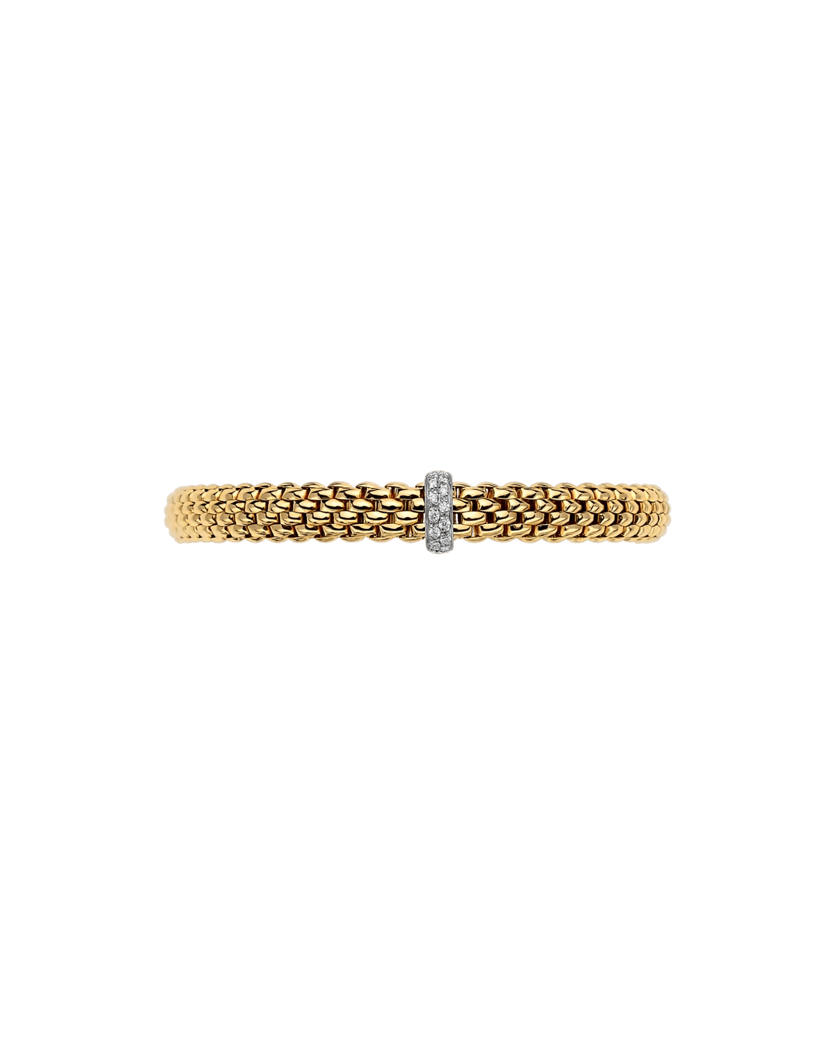 Flex’It Bracelet in Yellow Gold with Diamonds - Aurum Jewels