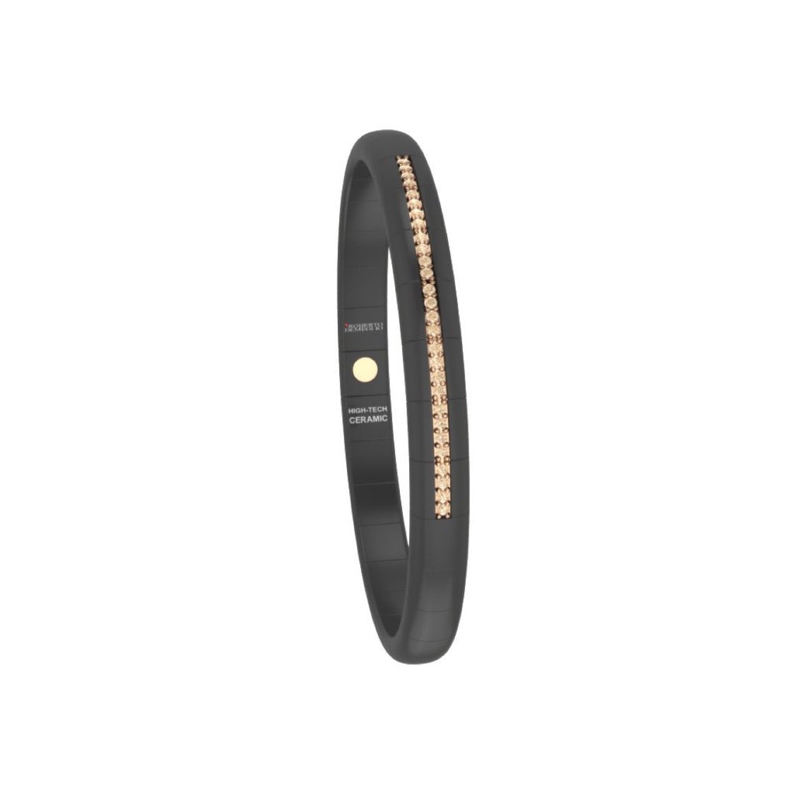 Roberto Demeglio Black Ceramic & Brown Diamond Bracelet - Aurum Jewels