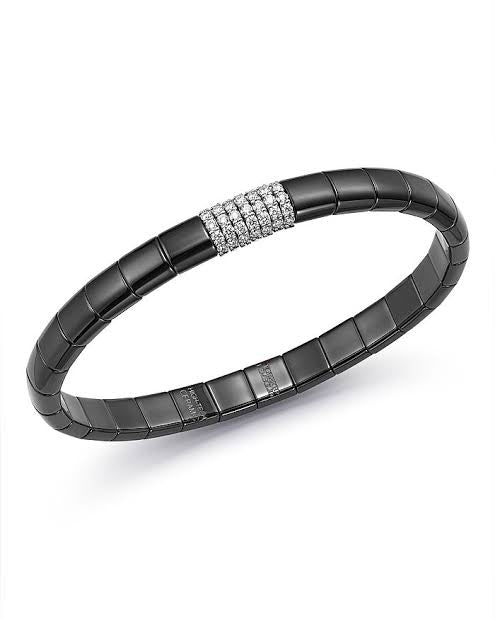 Roberto Demeglio Black Ceramic & Diamond Bracelet - Aurum Jewels