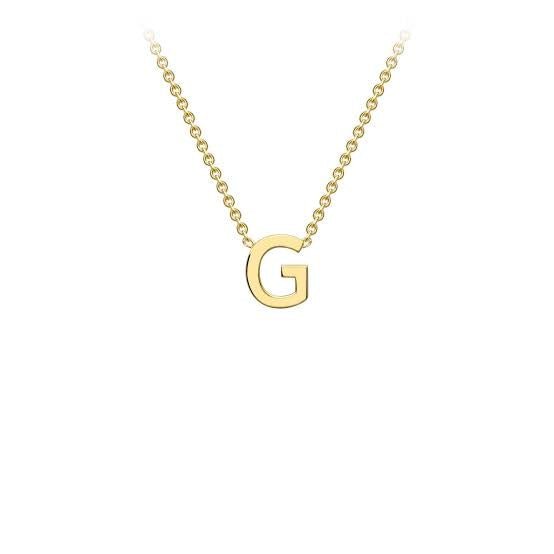 Yellow Gold Petite Initial Necklace - Aurum Jewels