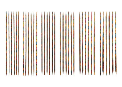 Knit Picks 6" Rainbow Wood Double Pointed Knitting Needle Set - Happy Ewe