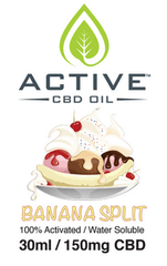 Active CBD oil vape juice, CBD vape, CBD vape juice, CBD e-liquid, CBD e-juice, cannabidiol e-liquid, cannabidiol e-juice, banana split e-juice, CBD banana split vape juice, Active CBD oil