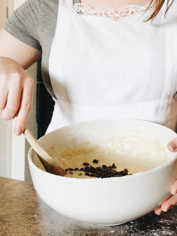 mixing in bowl