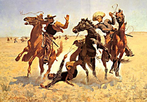 Frederic Remington-Aiding A Comrade 1890