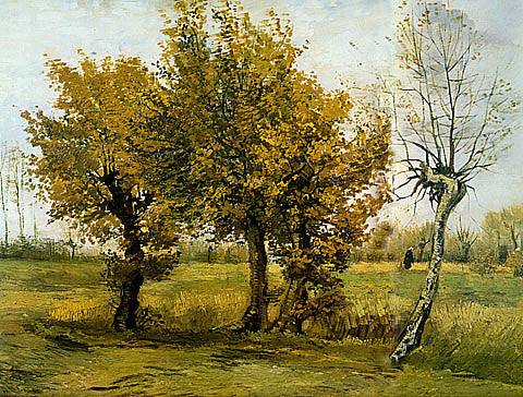 Vincent Van Gogh-Autumn Landscape With Four Trees